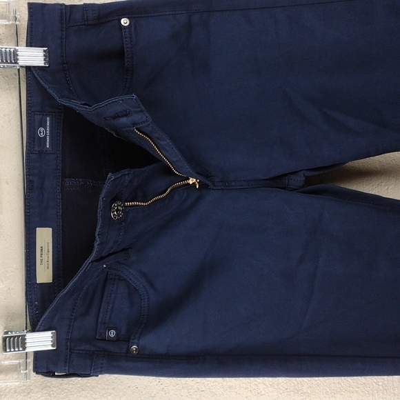 AG Adriano Goldschmied The Prima Mid Rise Cigarette Five Pocket Dark Blue Jean - Picture 4 of 12